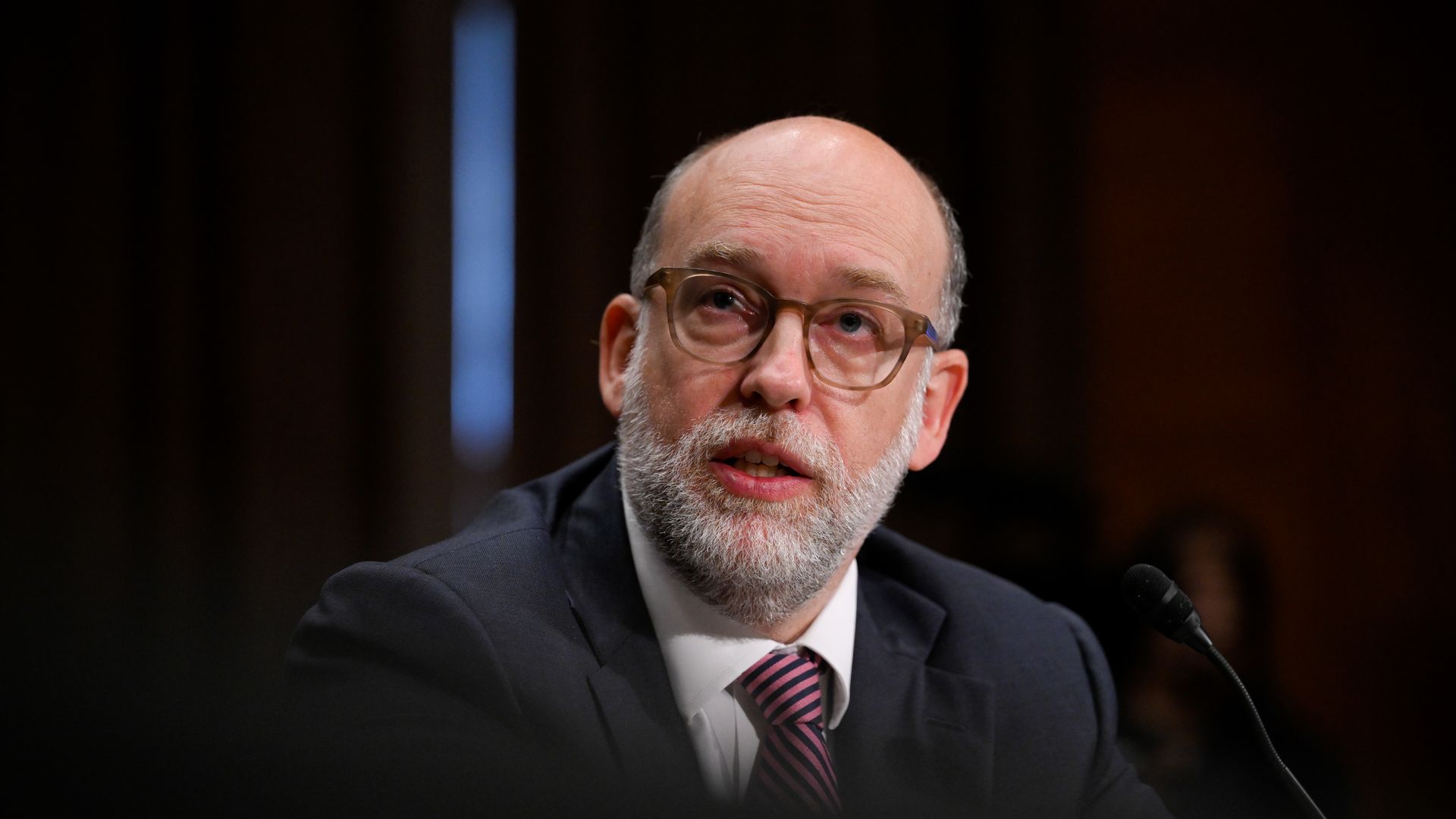 OMB Director Russell Vought during a Senate Banking, Housing, and Urban Affairs Committee hearing in Washington on July 16.