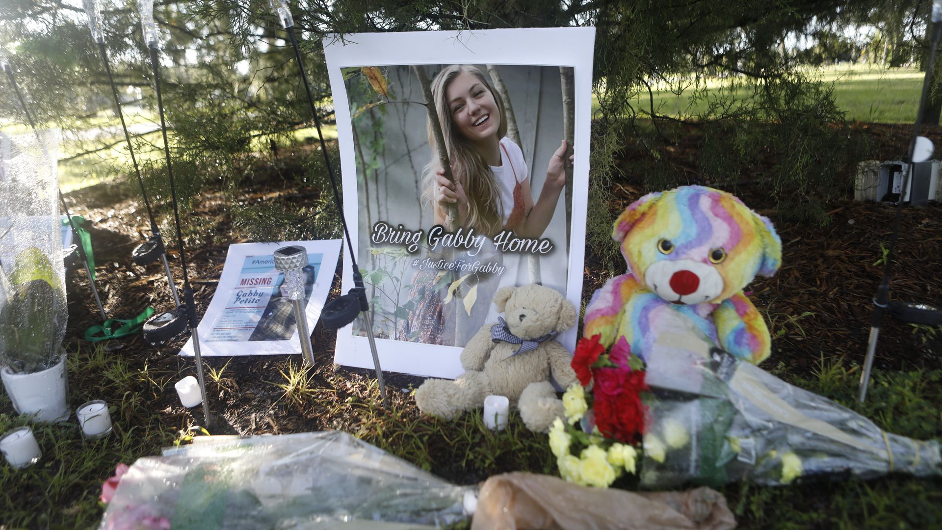 memorial dedicated to missing woman Gabby Petito 