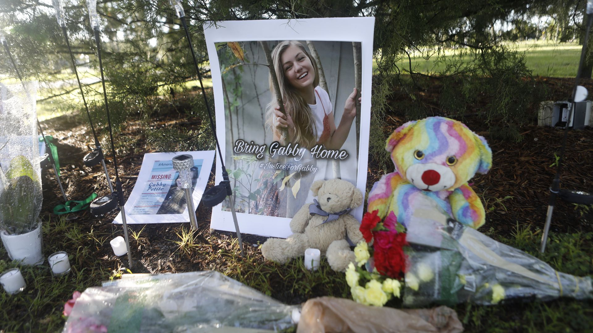 memorial dedicated to missing woman Gabby Petito