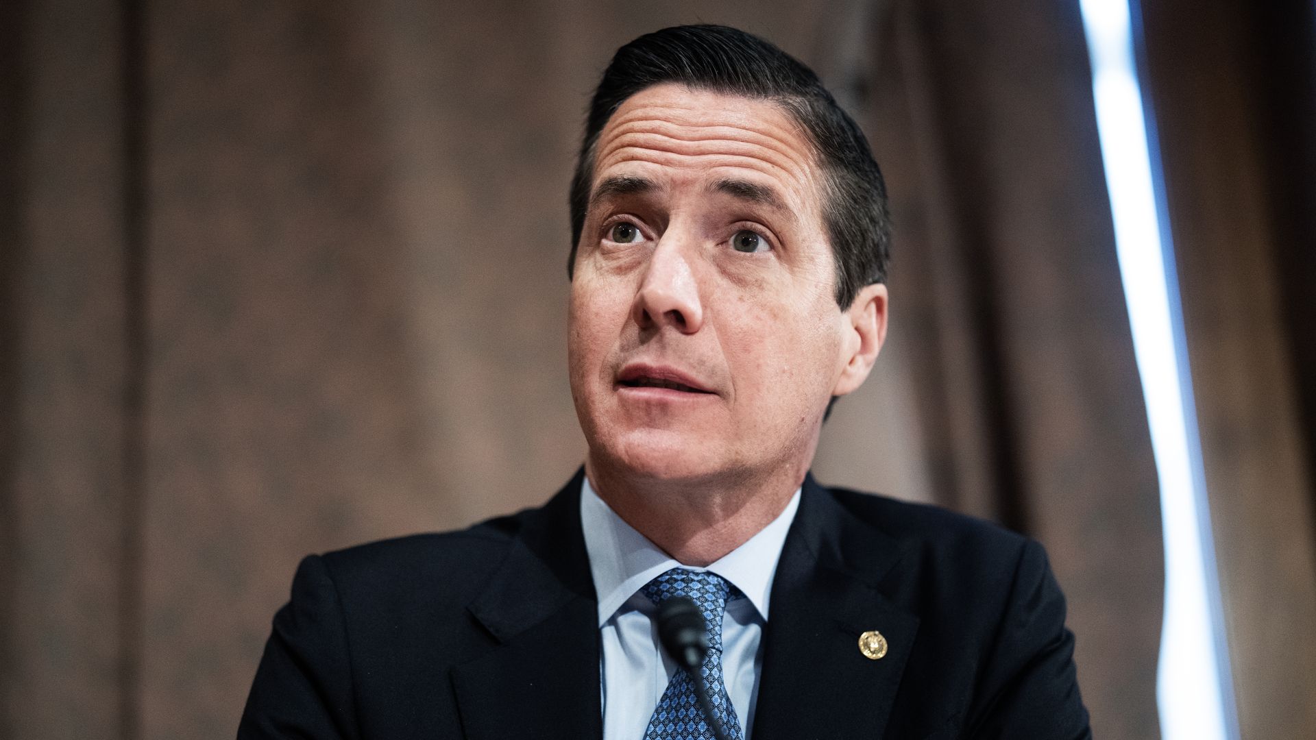 Sen. Bernie Moreno, R-Ohio, speaks during a Senate Banking, Housing and Urban Affairs Committee confirmation hearing