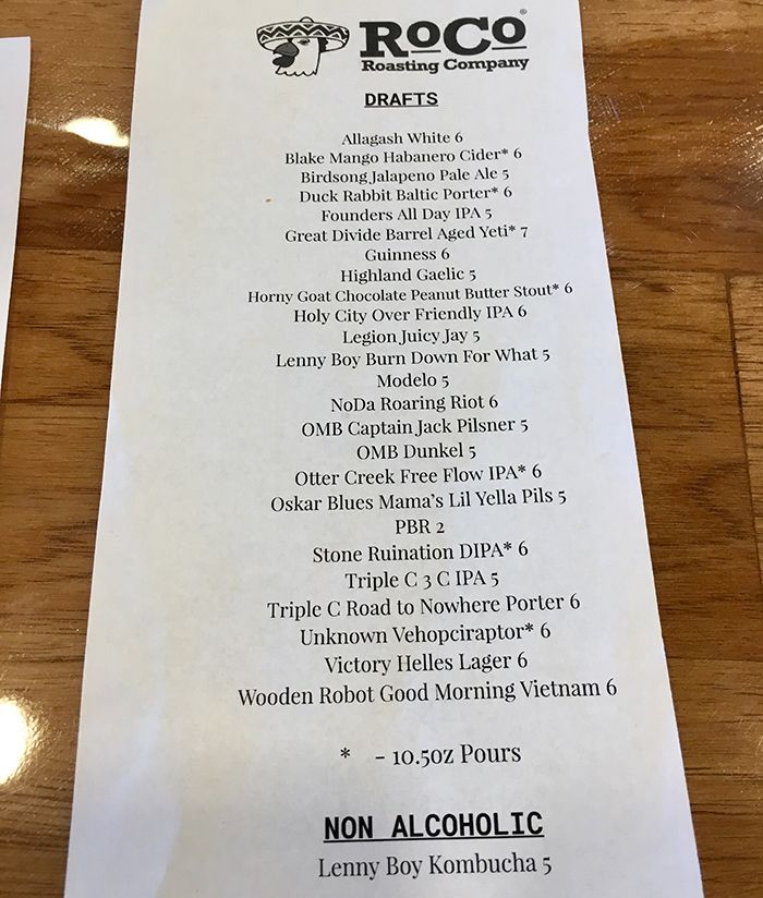 roco-beer-list