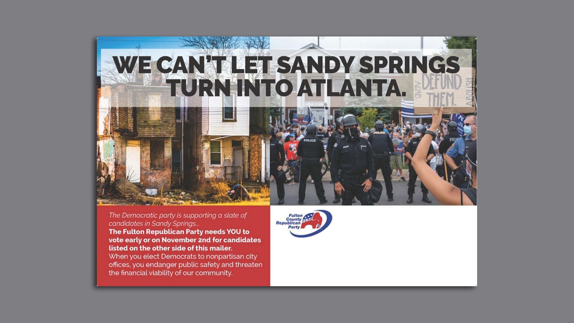 Fulton GOP Sandy Springs mailer