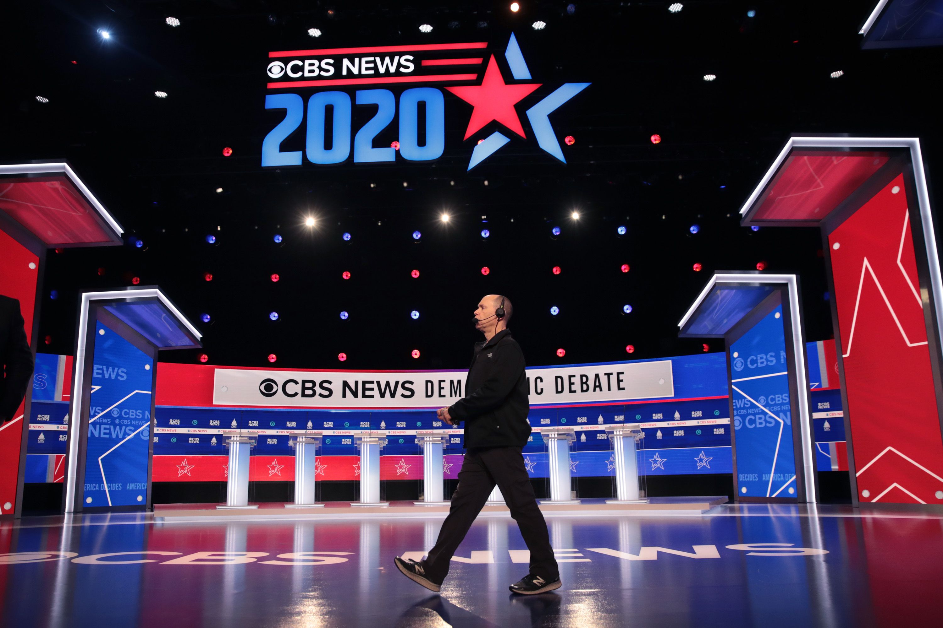 The debate stage