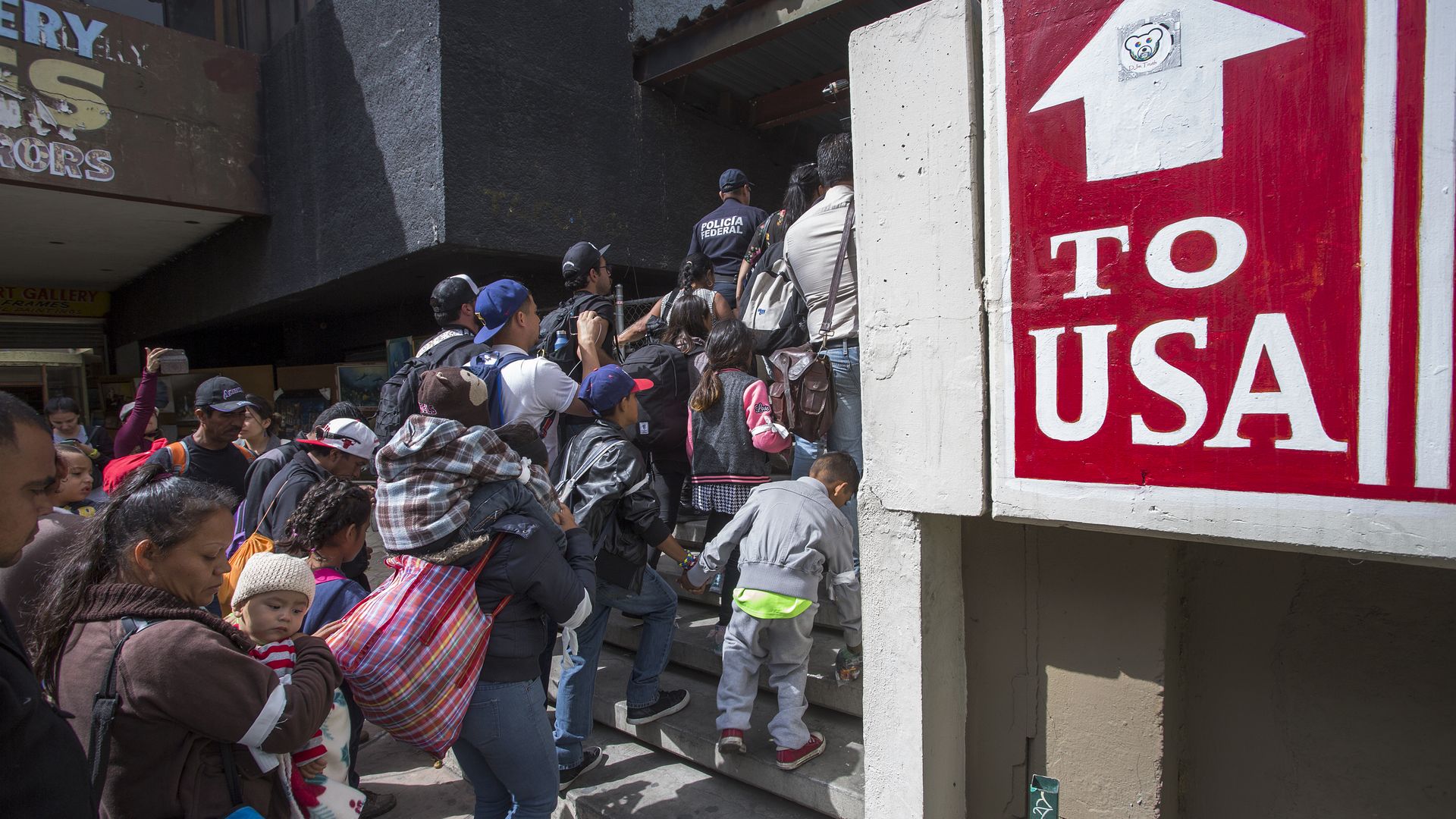 This is people crossing the U.S. border with Mexico.