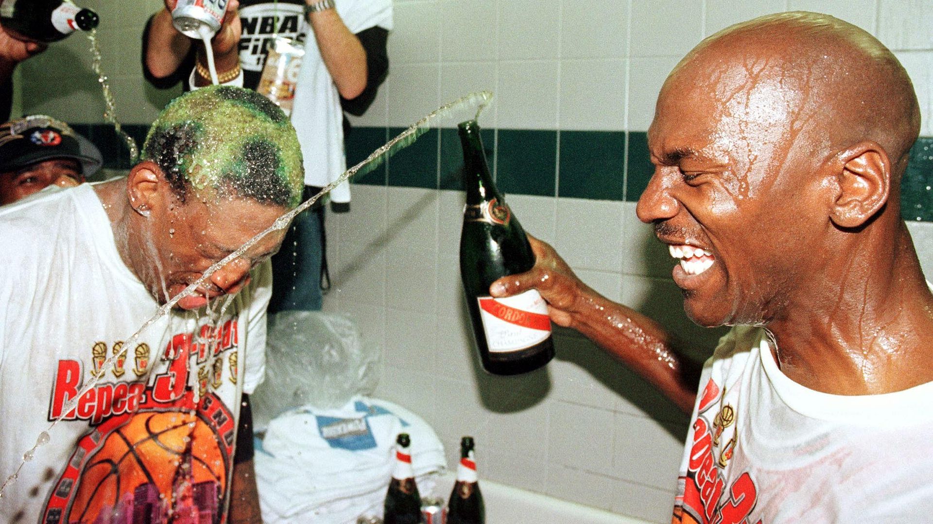 Michael Jordan celebrating