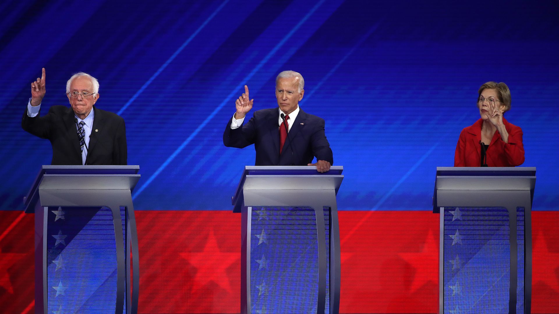 Sen. Bernie Sanders, Former Vice President Joe Biden and Sen. Elizabeth Warren.