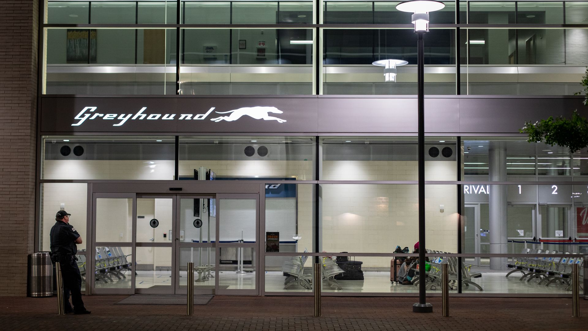 A Greyhound Lines Inc. bus station