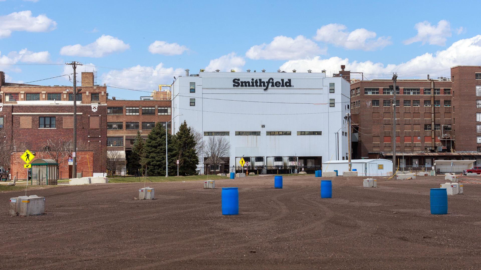 The Smithfield Foods pork processing plant in Sioux Falls, South Dakota, in April.
