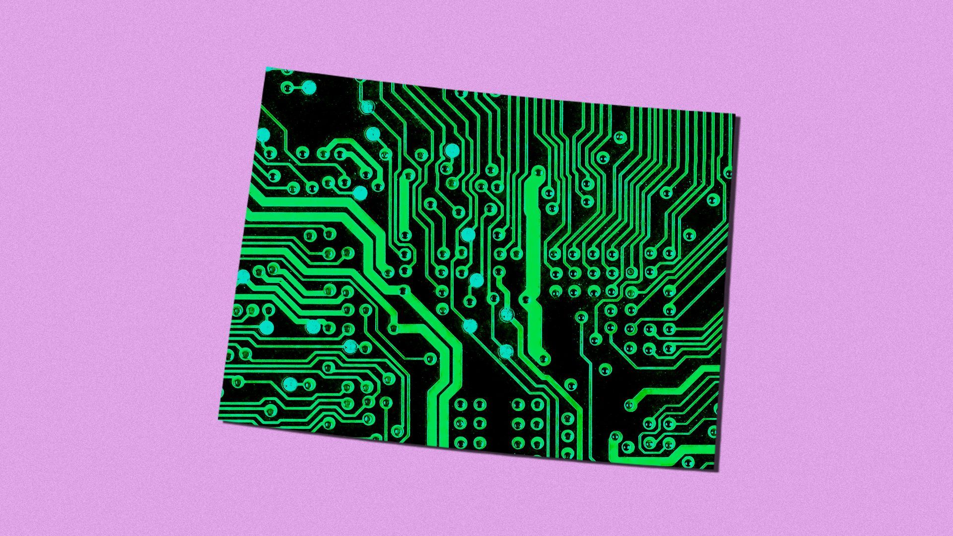 Illustration of the shape of Colorado with a computer circuit board overlay.