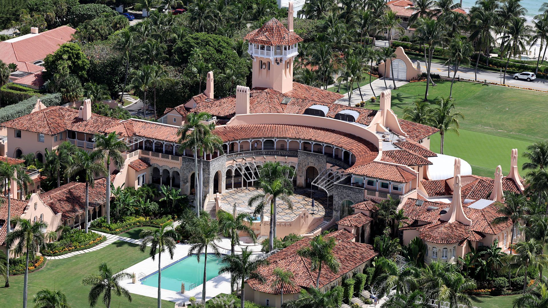 former U.S. President Donald Trump's Mar-a-Lago estate is seen on September 14, 2022