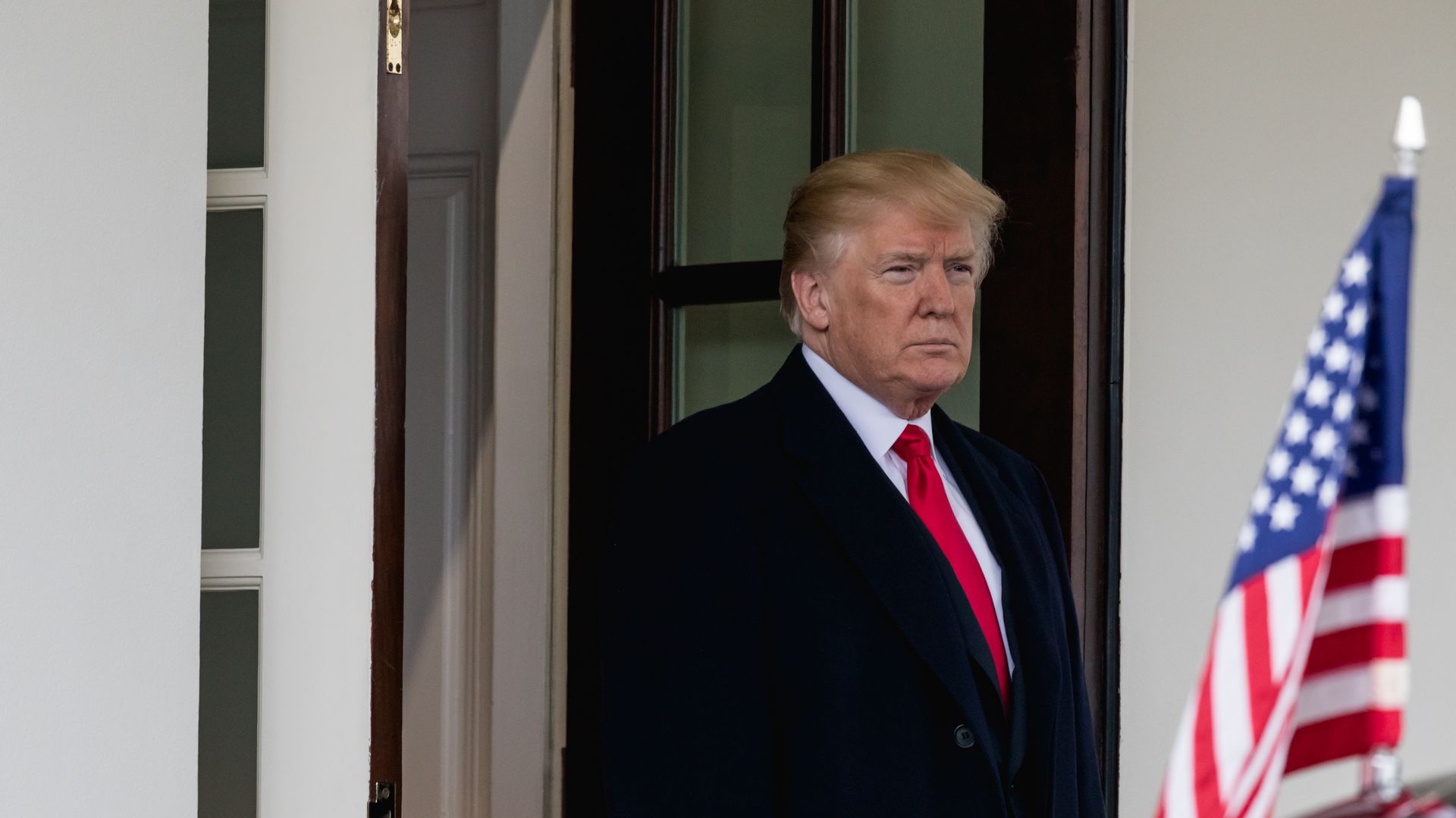Trump outside the West Wing.