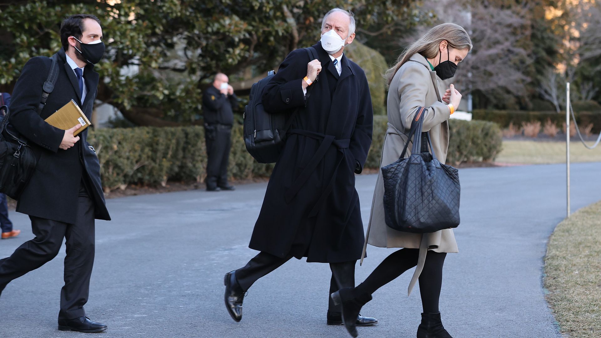 Presidential aide Steve Ricchetti is seen walking to Marine One.