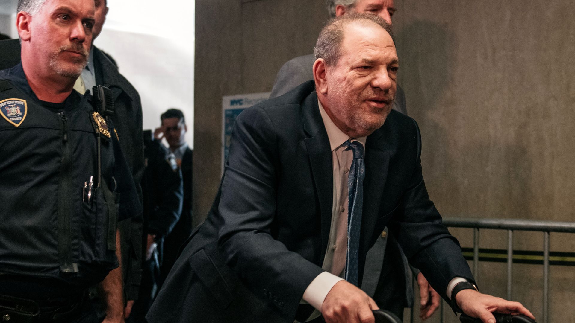 Harvey Weinstein leaving criminal court