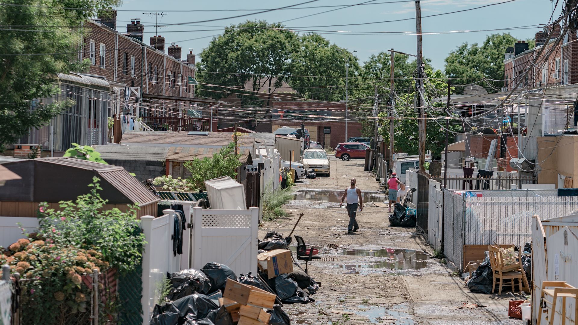 Damaged basement apartments in New York
