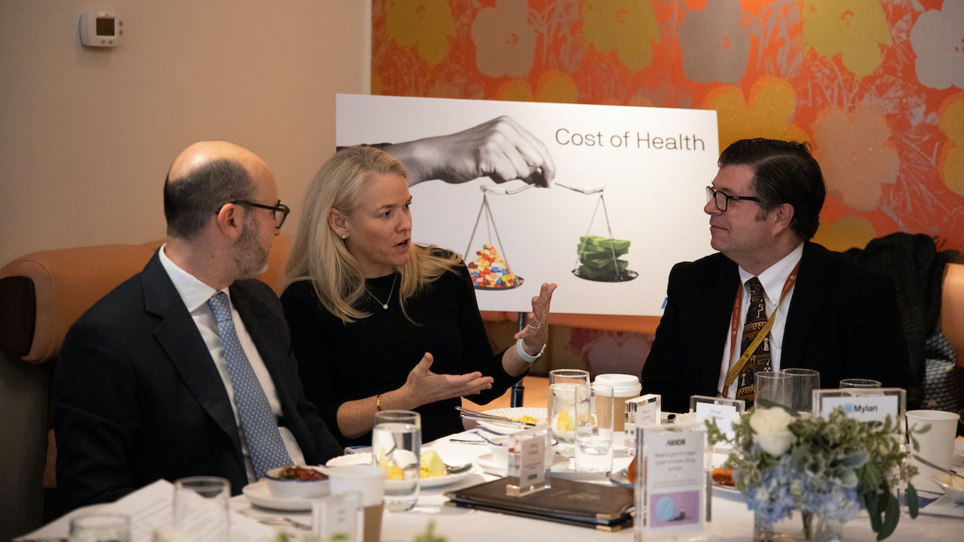 Roundtable attendees engage in conversation.