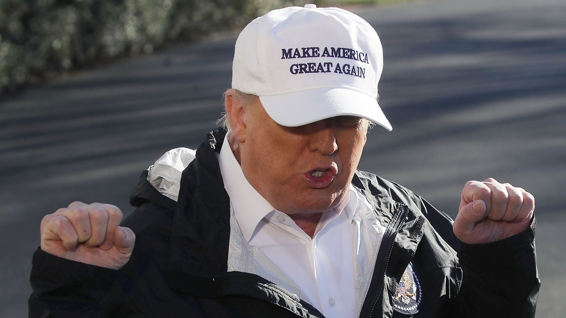 President Trump in "Make America Great Again" hat