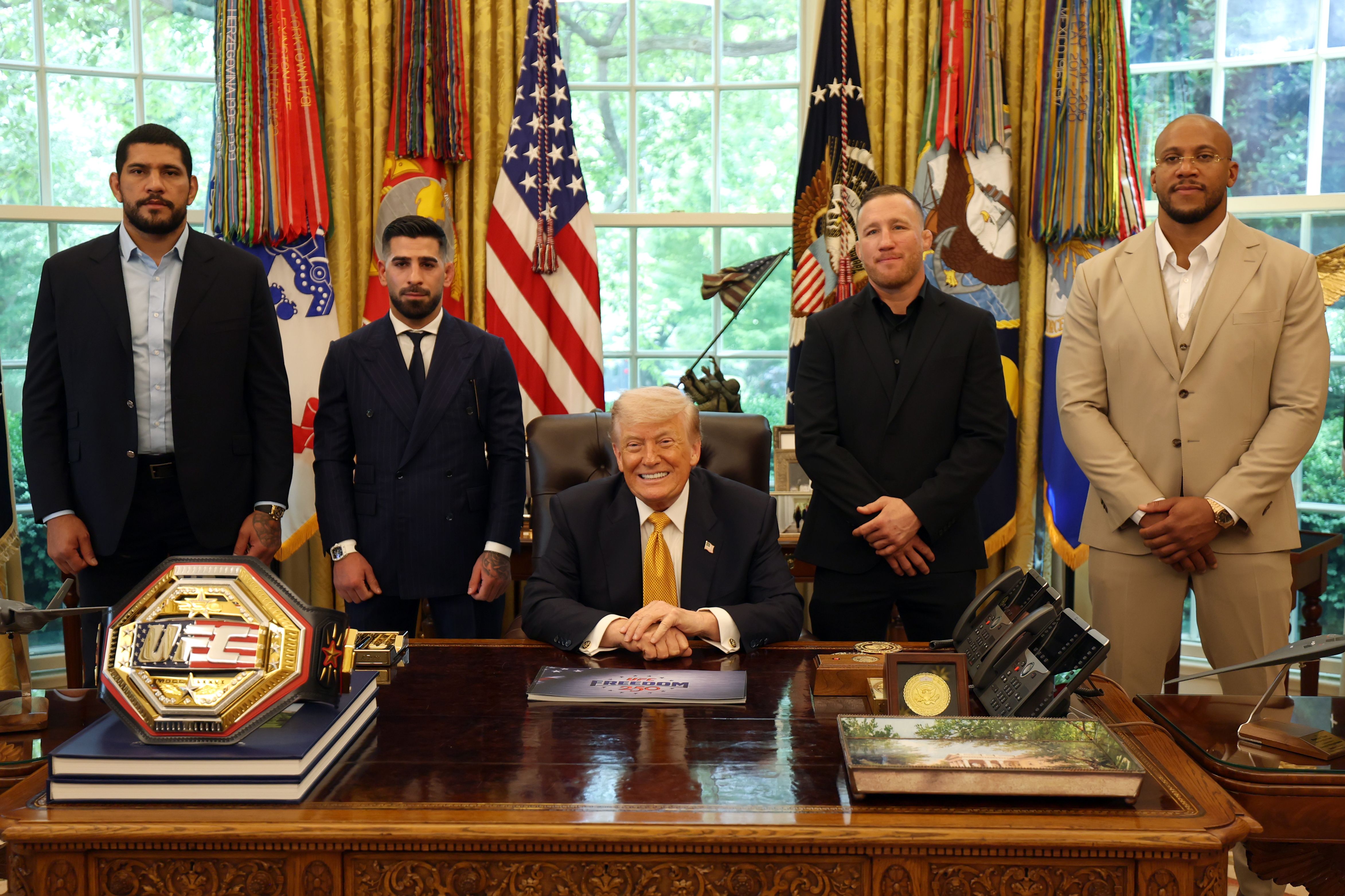Trump with UFC fighters