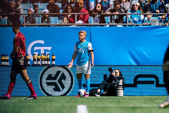 Krista Jasso shooting a Charlotte FC match. Photo: Taylor Banner/Courtesy of Charlotte FC 