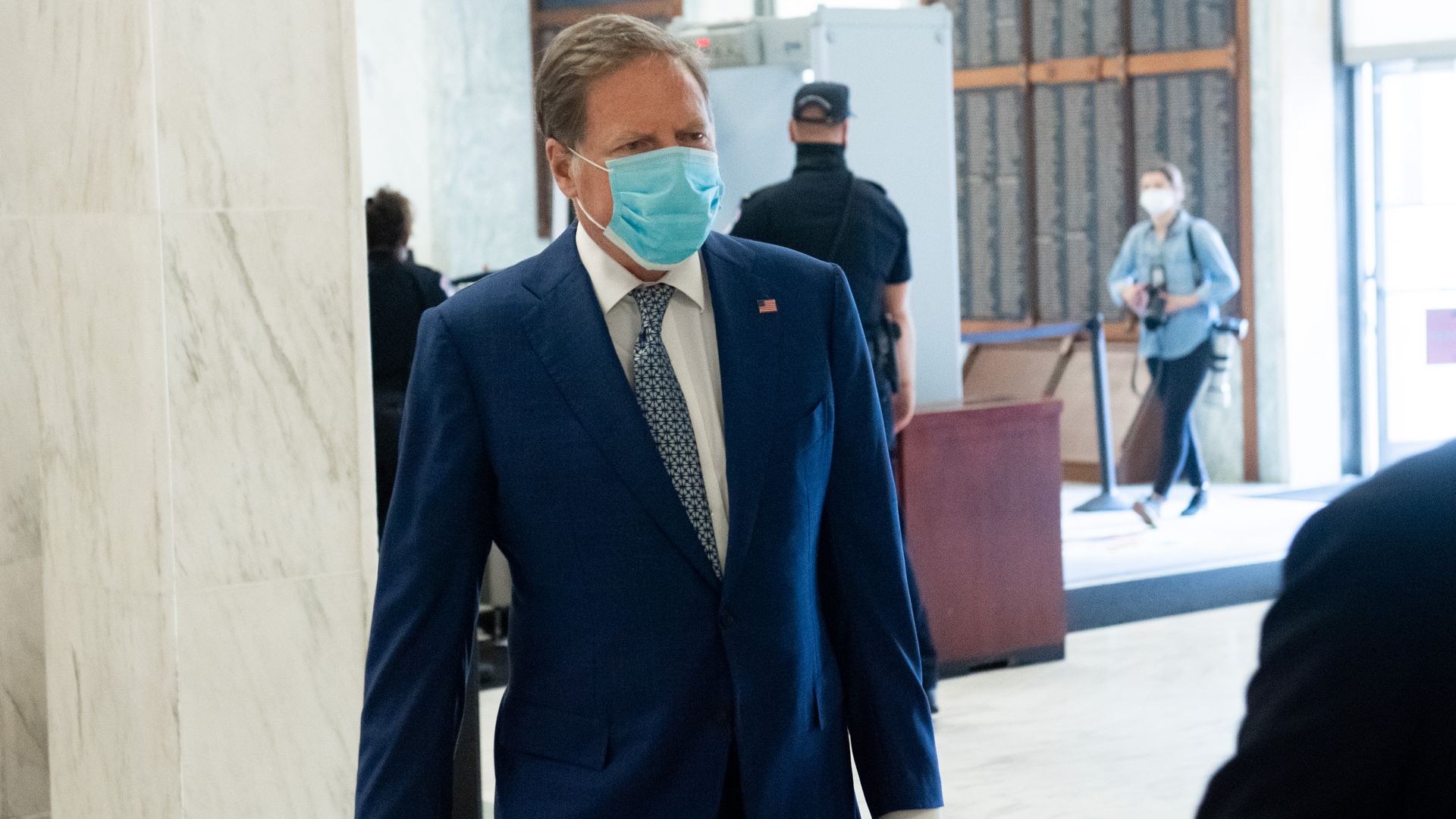 Geoffrey Berman arrives for testimony at Capitol Hill