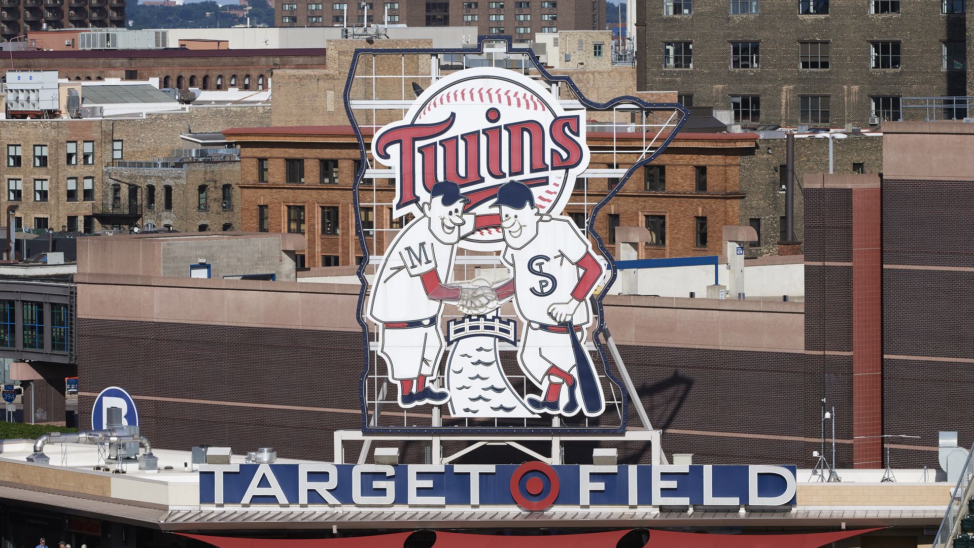The Minnie and Paul sign at Target Field 