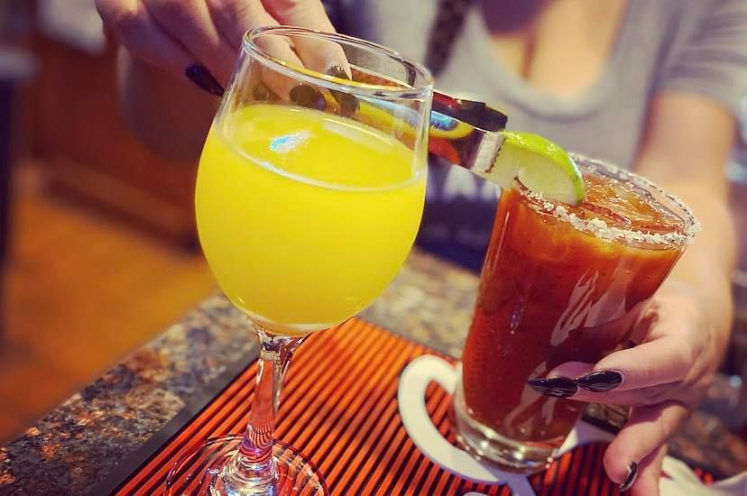 Mimosa and Bloody Mary from the station