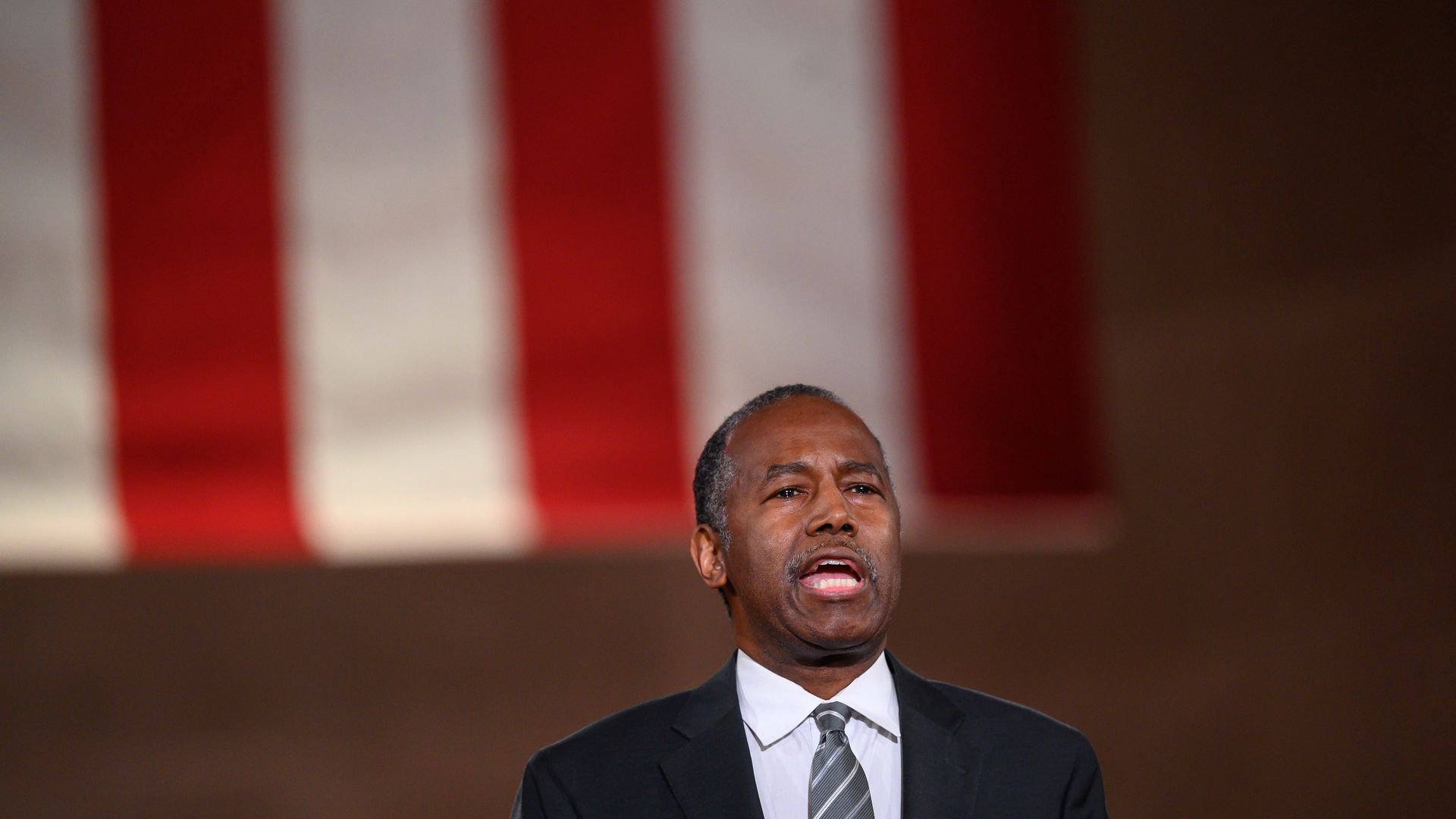 Housing and Urban Development Secretary Ben Carson is seen speaking last summer during the Republican National Convention.