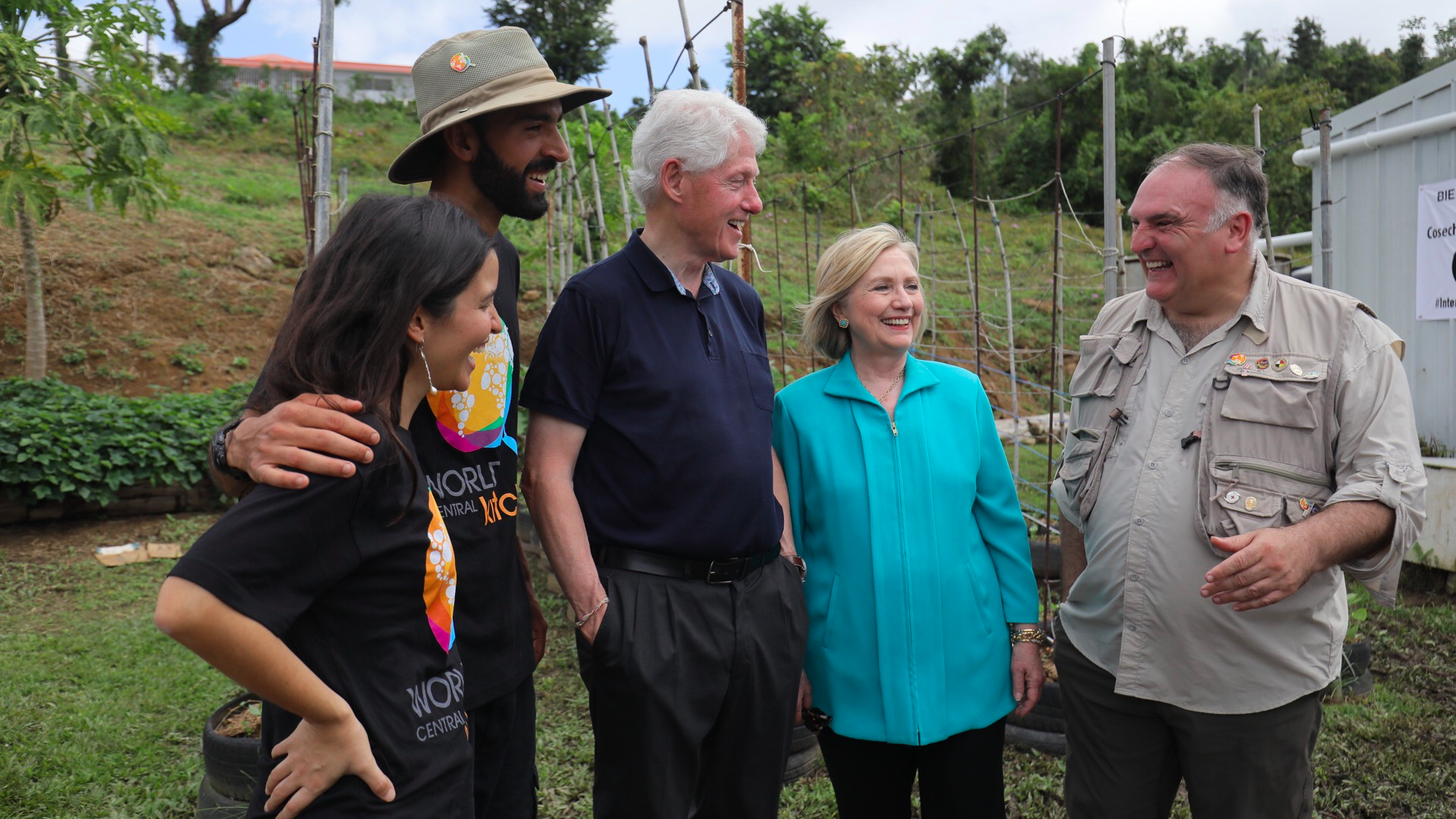 The Clintons with Jose Andres