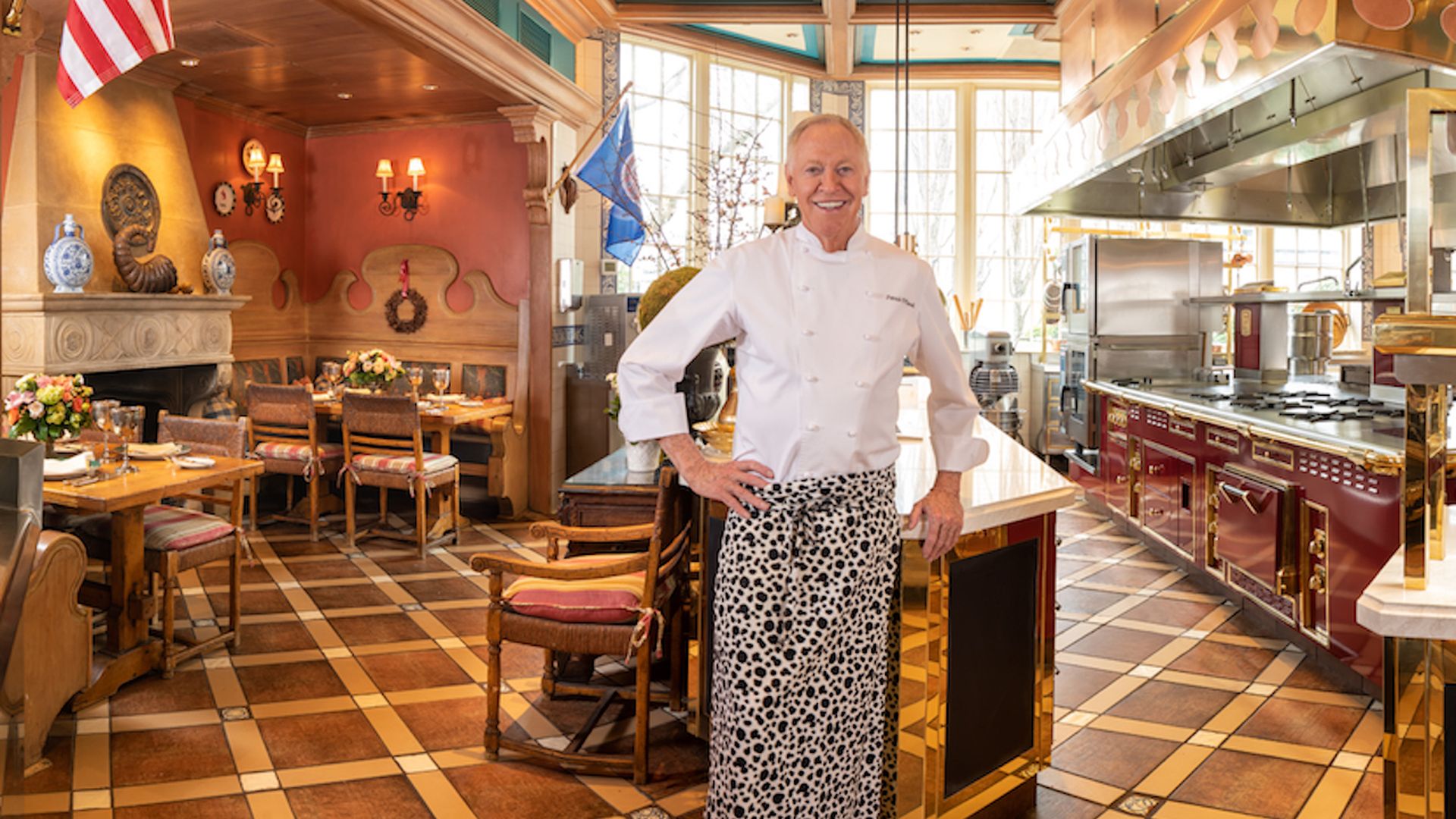Chef Patrick O'Connell in the kitchen at the Inn at Little Washington