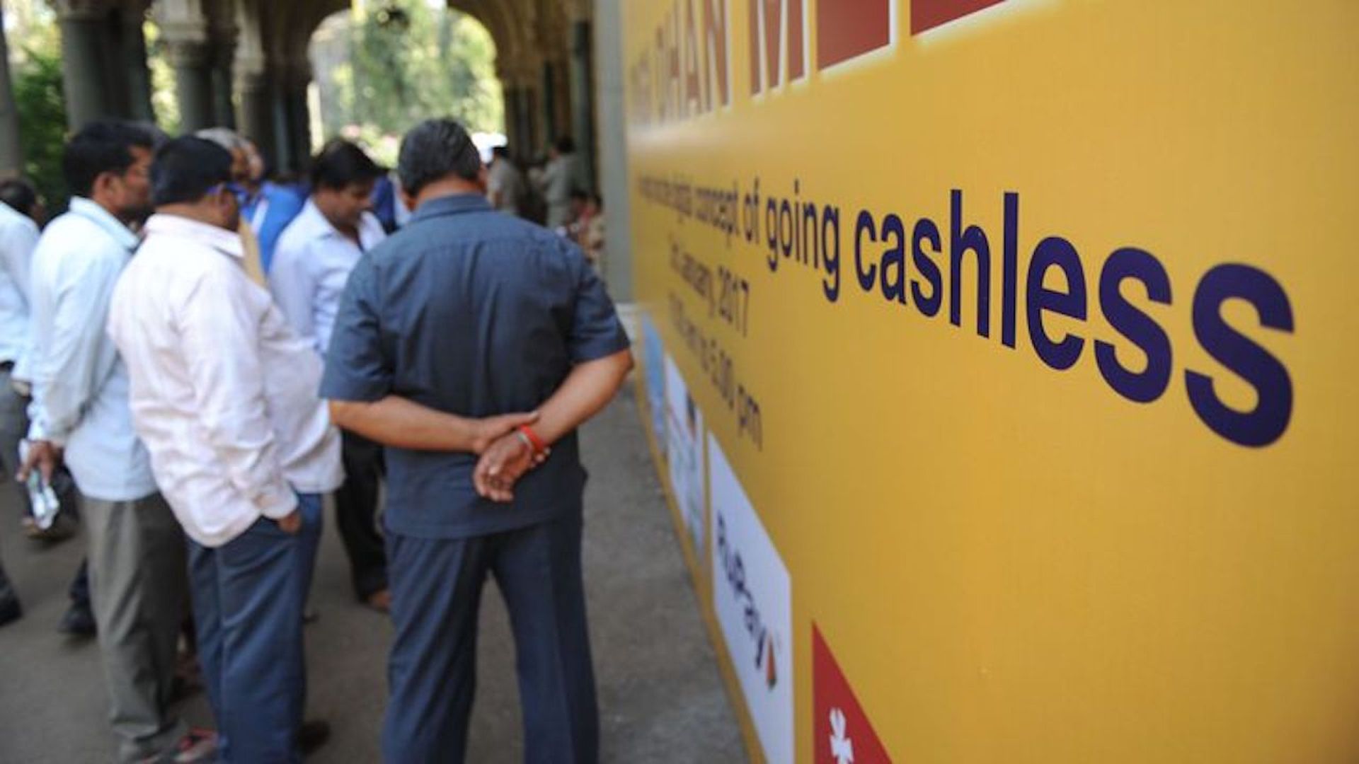 A billboard promoting e-payments in Mumbai