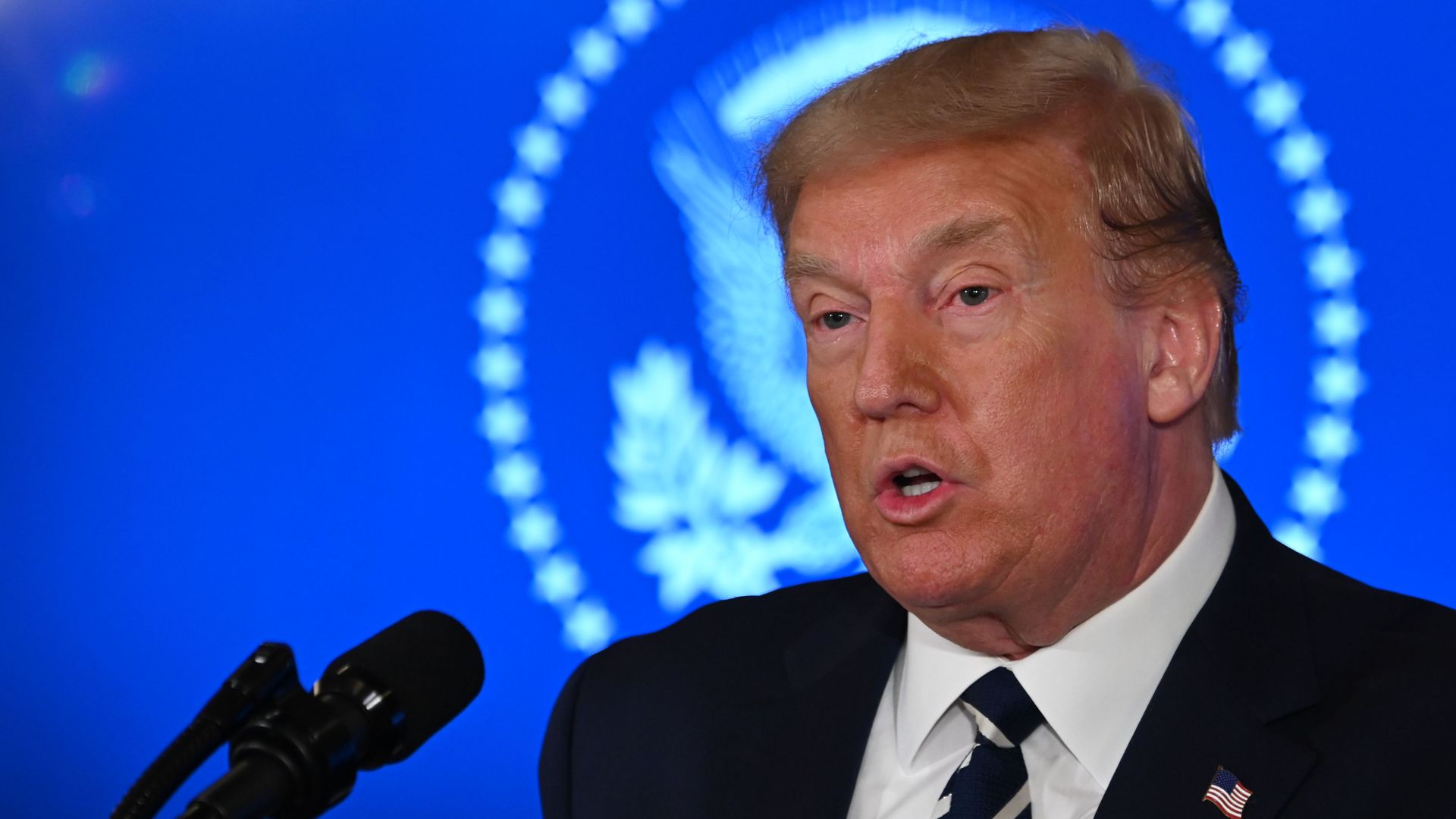 President Trump speaking from New Jersey.