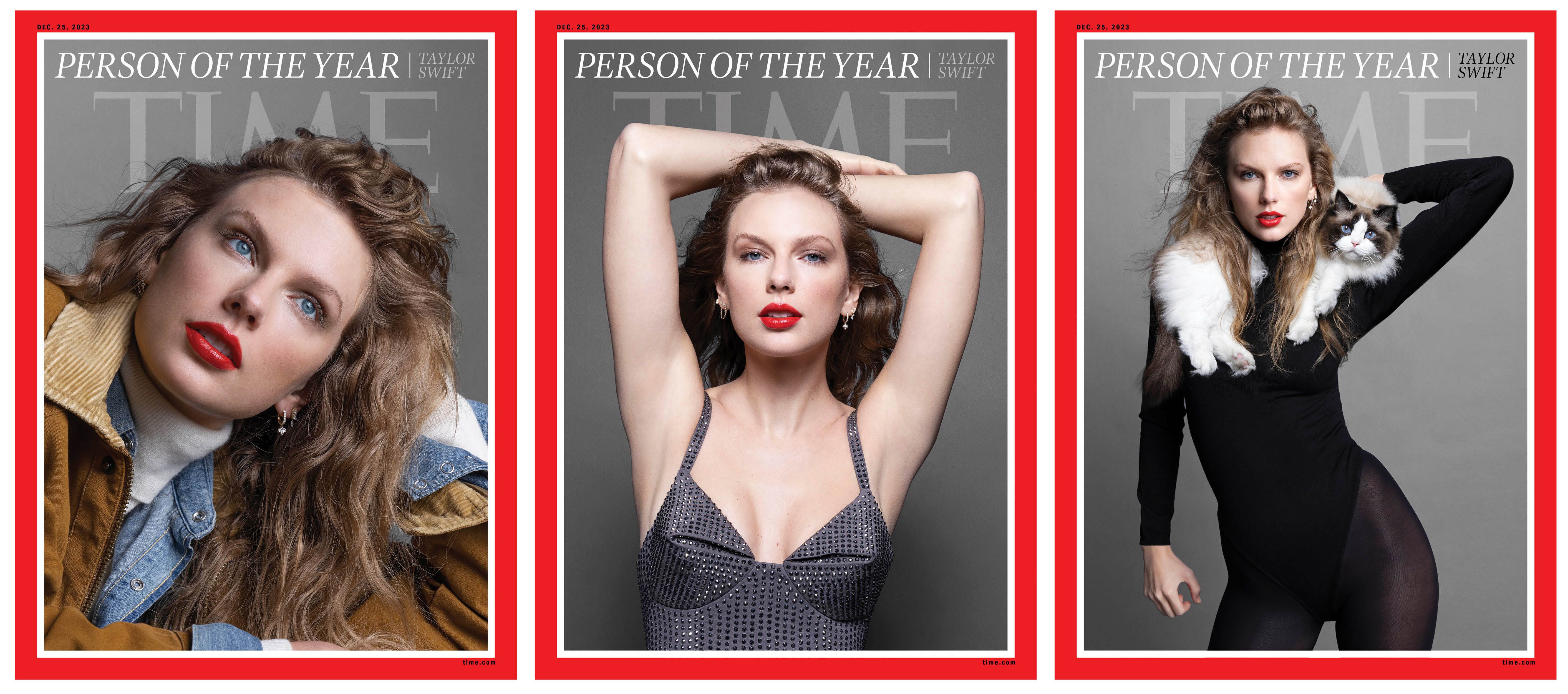 Three Time magazine person of the year covers, with Taylor Swift