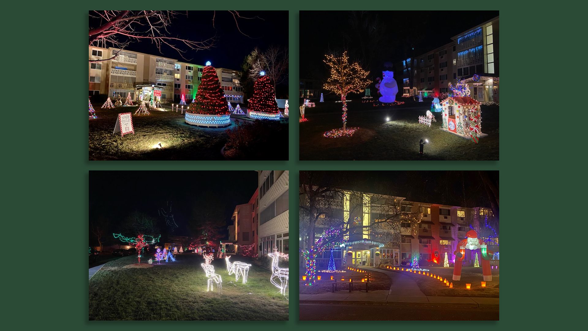The Windsor Gardens neighborhood Denver Christmas lights