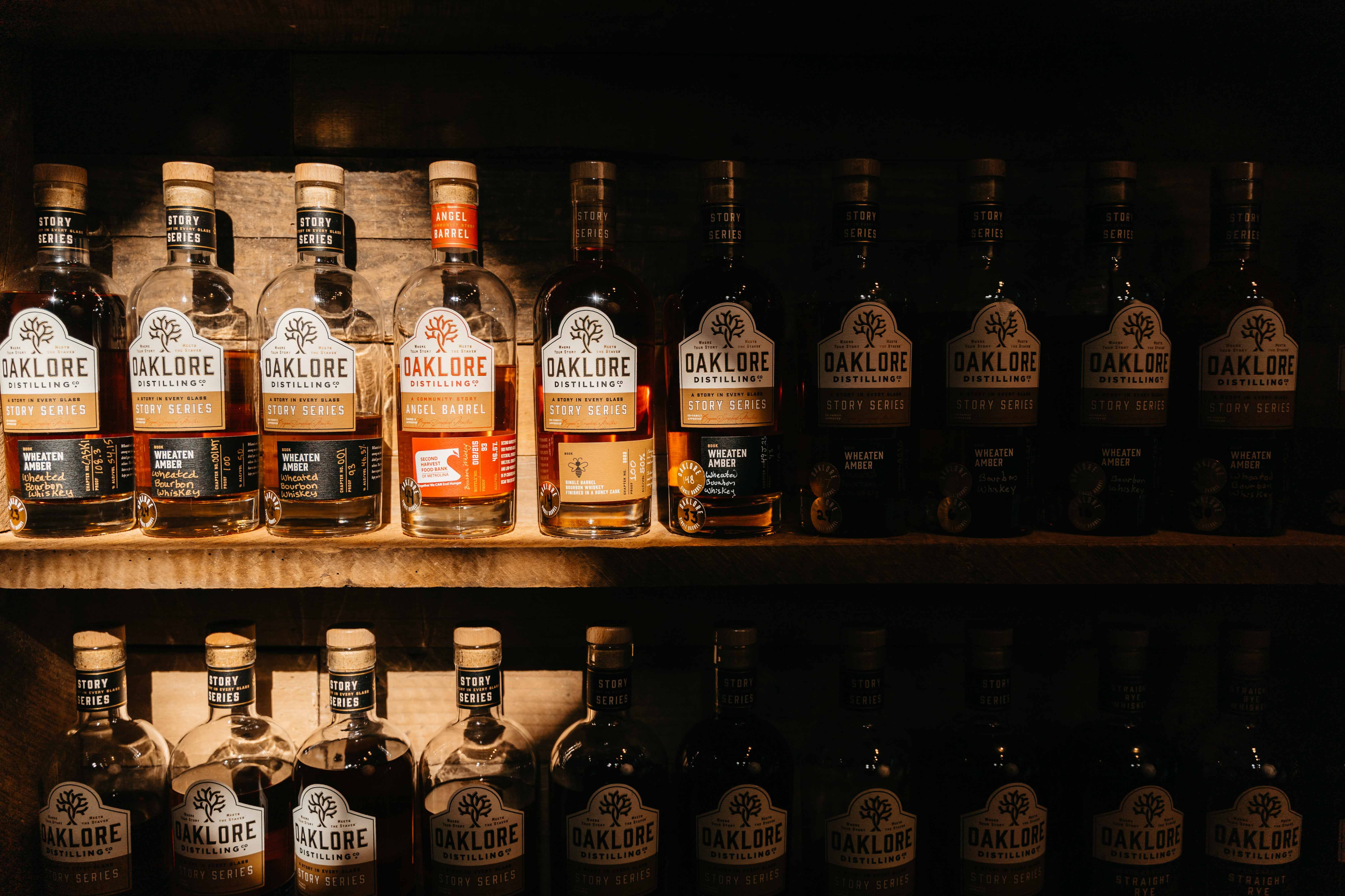 bottles of alcohol by Orklore Distilling