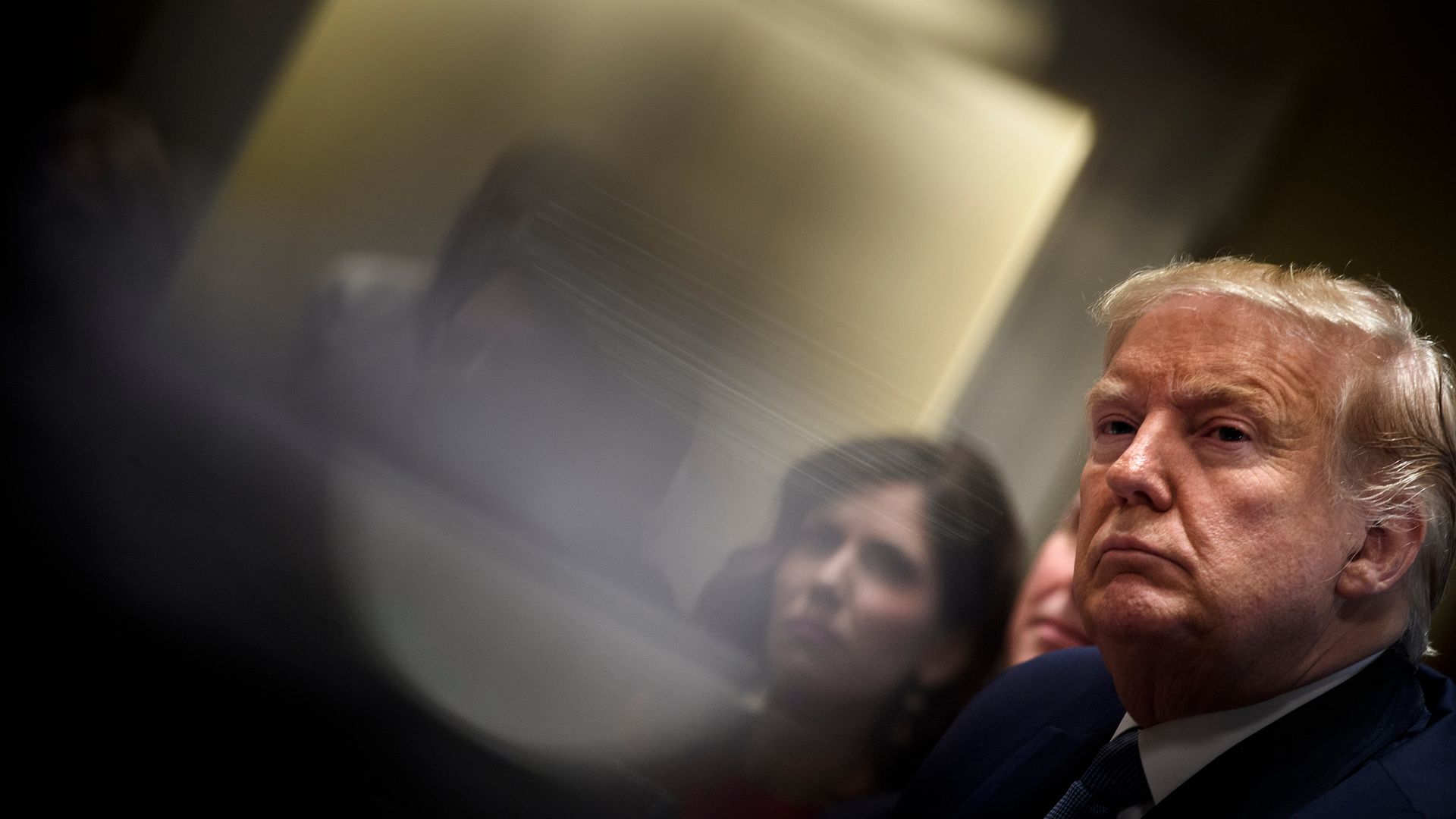 Trump during a meeting in the Cabinet Room