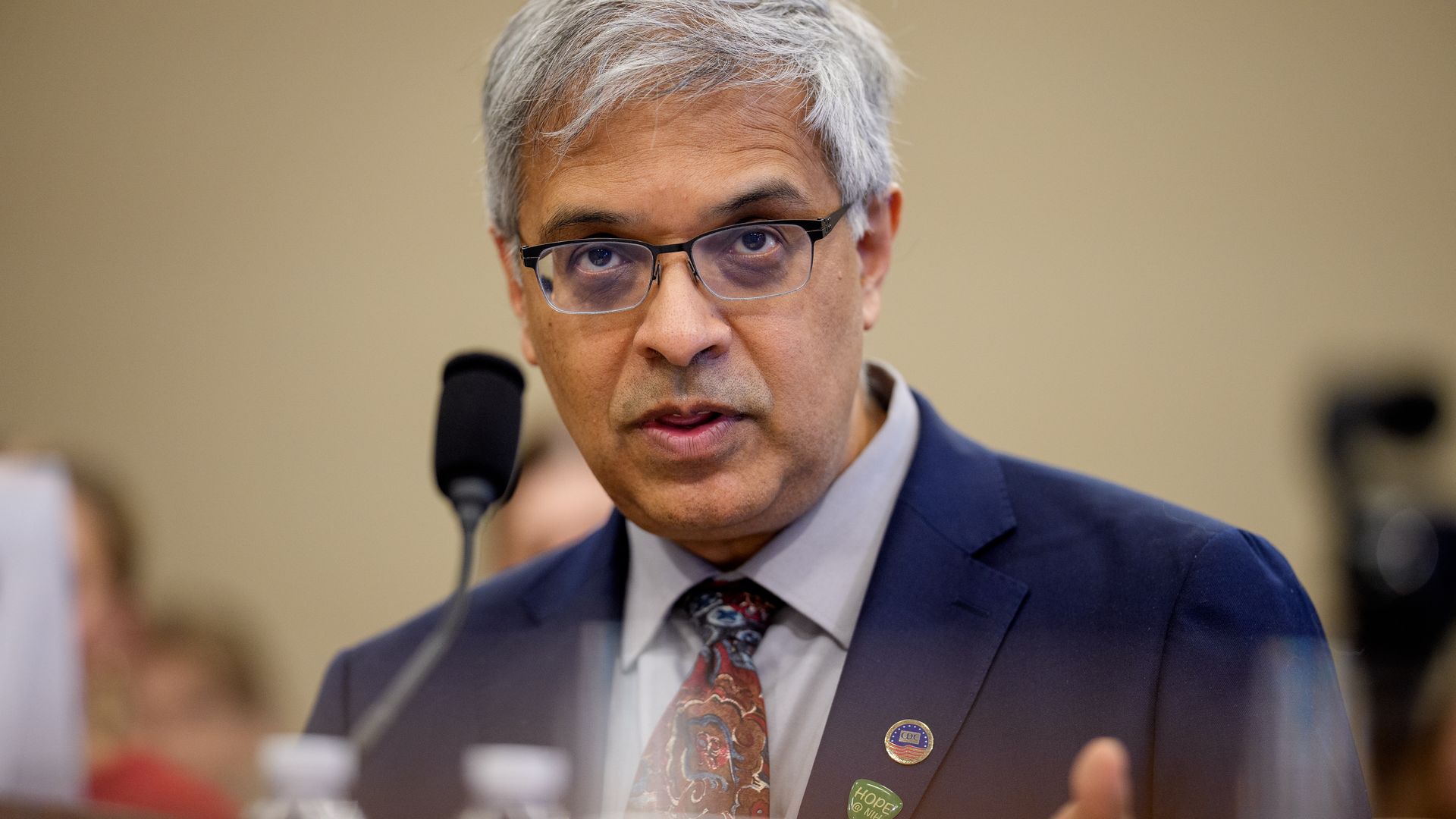NIH director Jay Bhattacharya at a House hearing March 17