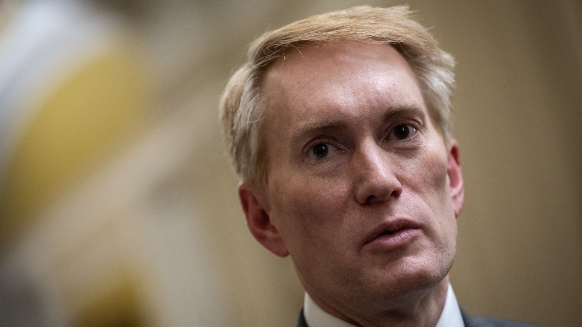 Sen. James Lankford (R-OK) speaks with reporters after meeting with Senate Minority Leader Mitch McConnell (R-KY) at the U.S. Capitol January 16, 2024 in Washington, DC.
