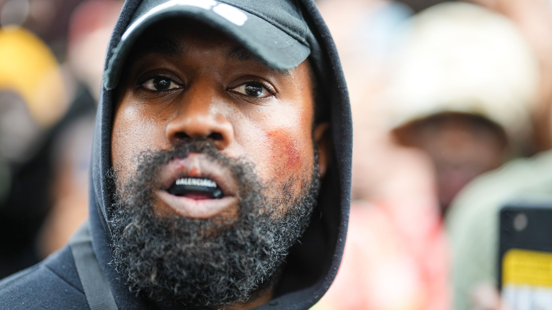 Ye at Paris Fashion Week in October.