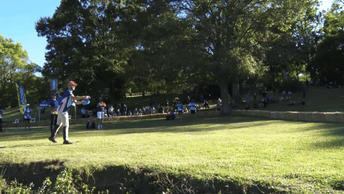 video of person throwing disk