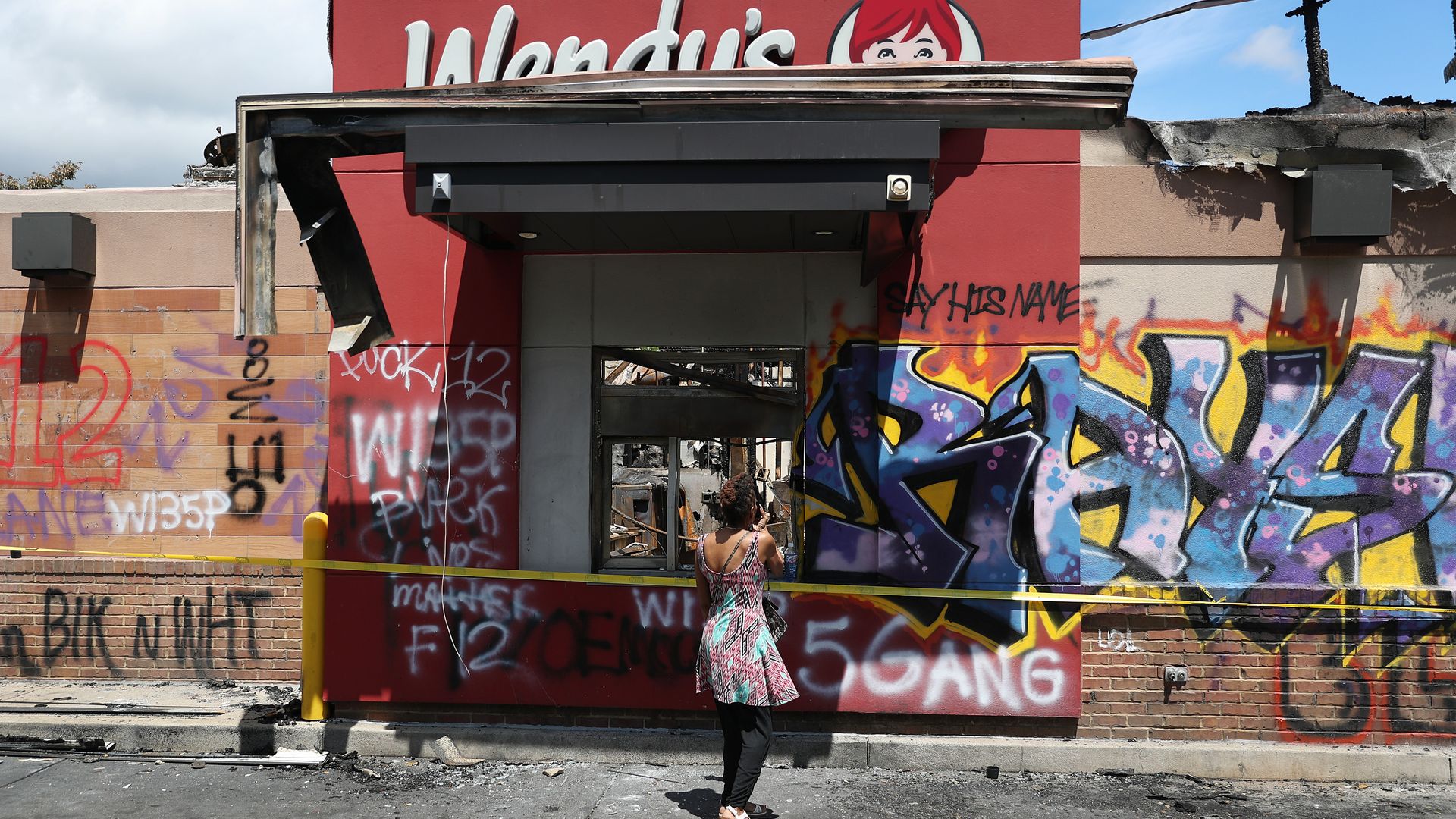A June 2020 view of the Atlanta Wendy's where Rayshard Brooks was shot.