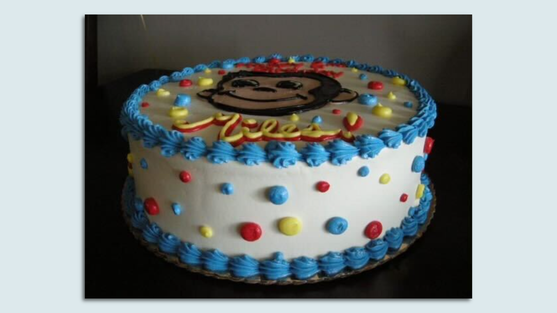 Photo of a birthday cake.