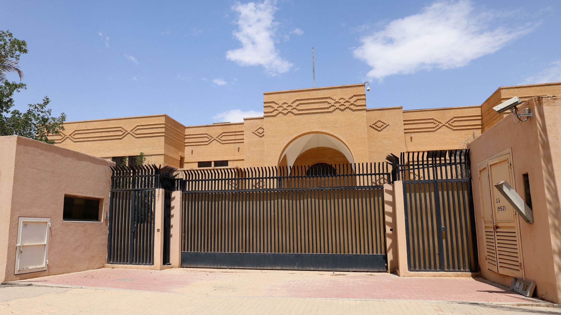 A picture shows the closed Iranian embassy in the diplomatic quarter of the Saudi capital Riyadh, on April 11, 2023. 