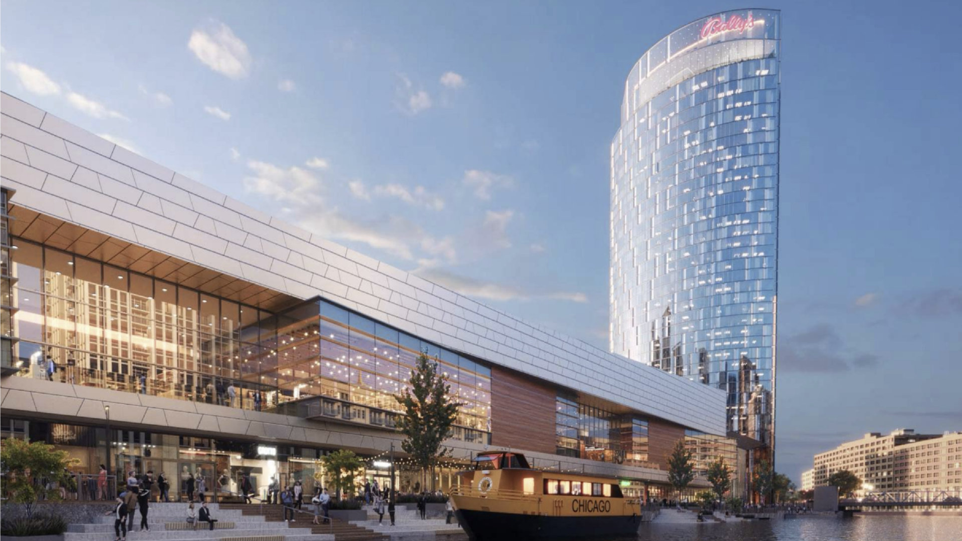 Rendering of a hotel tower 