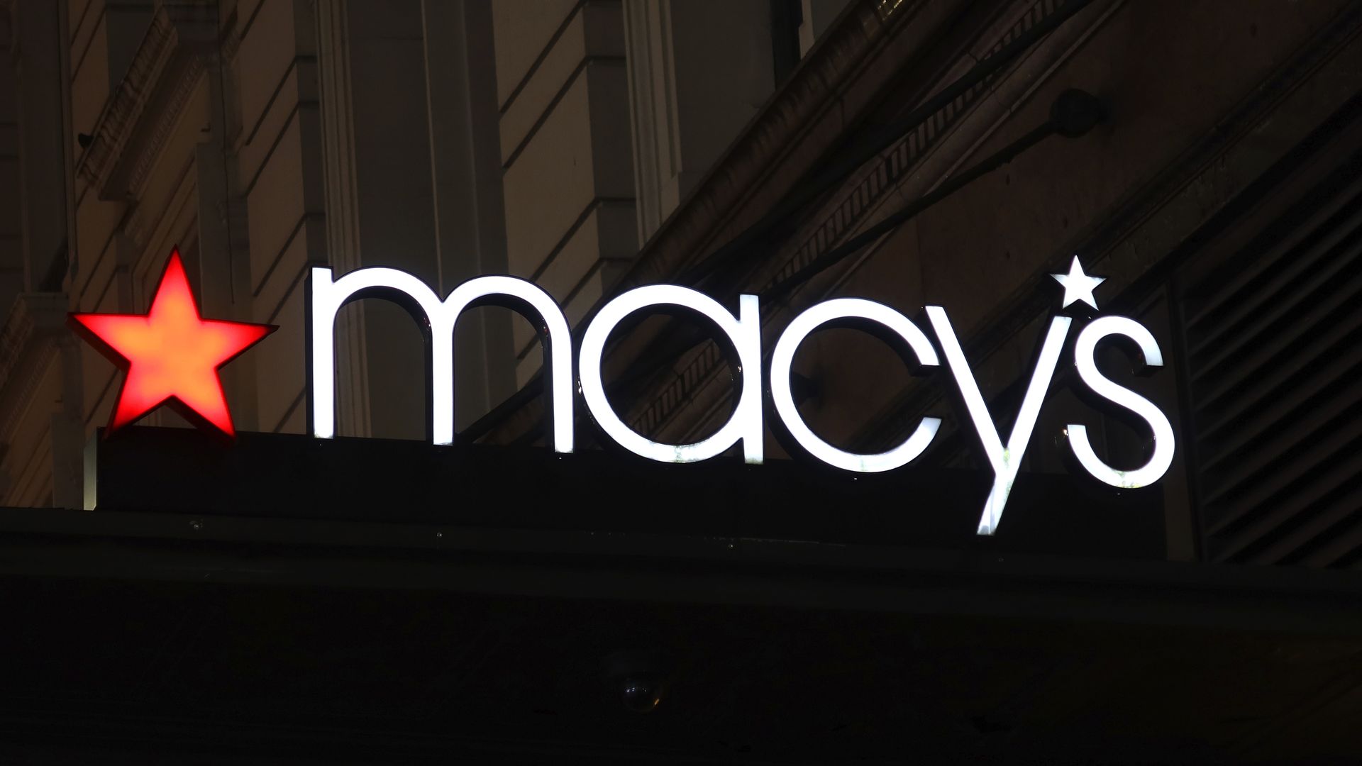 Macy's logo from outside