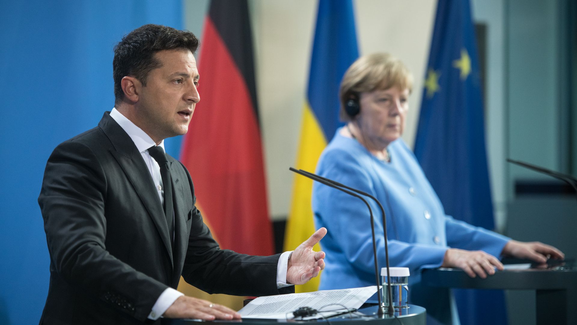 Zelensky and Merkel