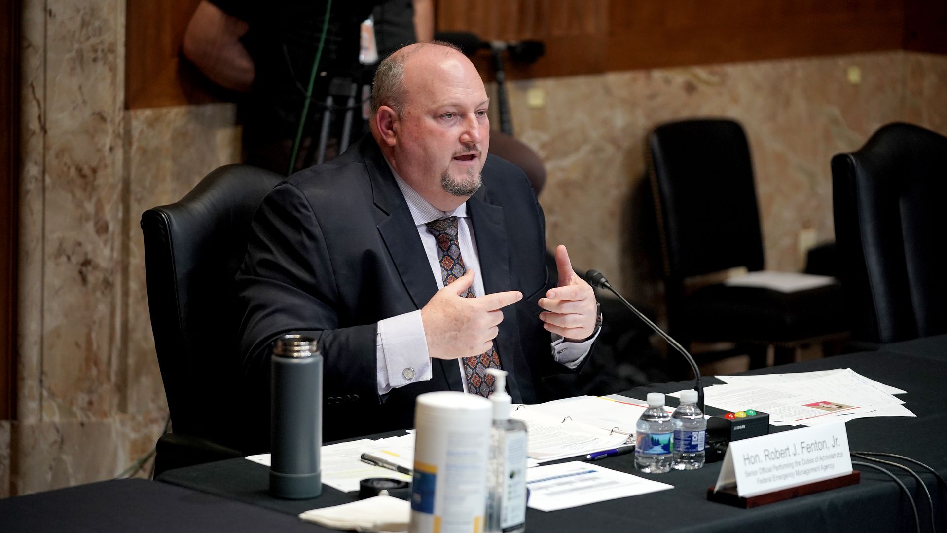 Robert Fenton Jr., acting administrator of the Federal Emergency Management Agency (FEMA), speaks during a Senate Appropriations Subcommittee hearing.