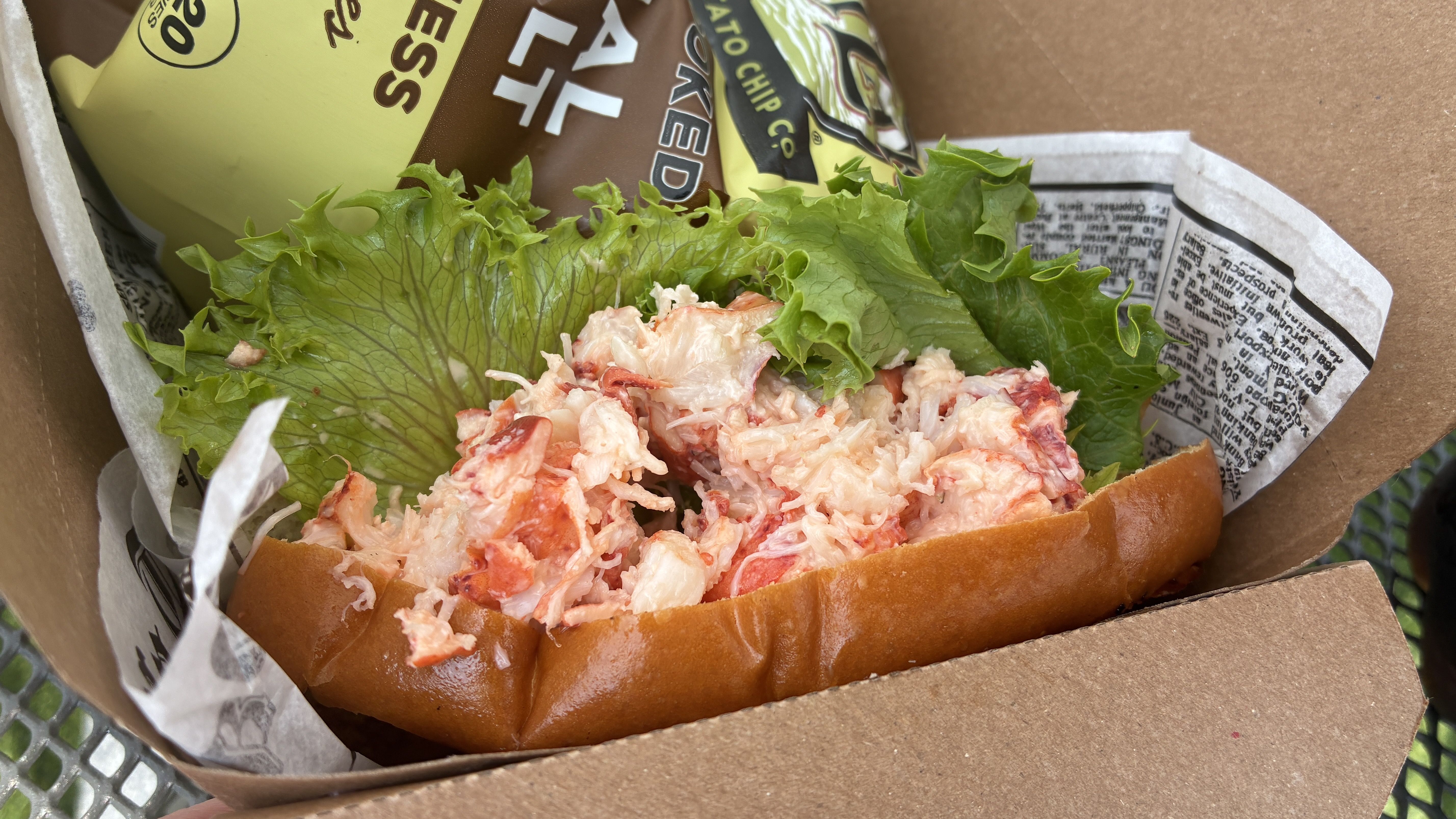 Lobster roll and chips from the Cincinnati Open.