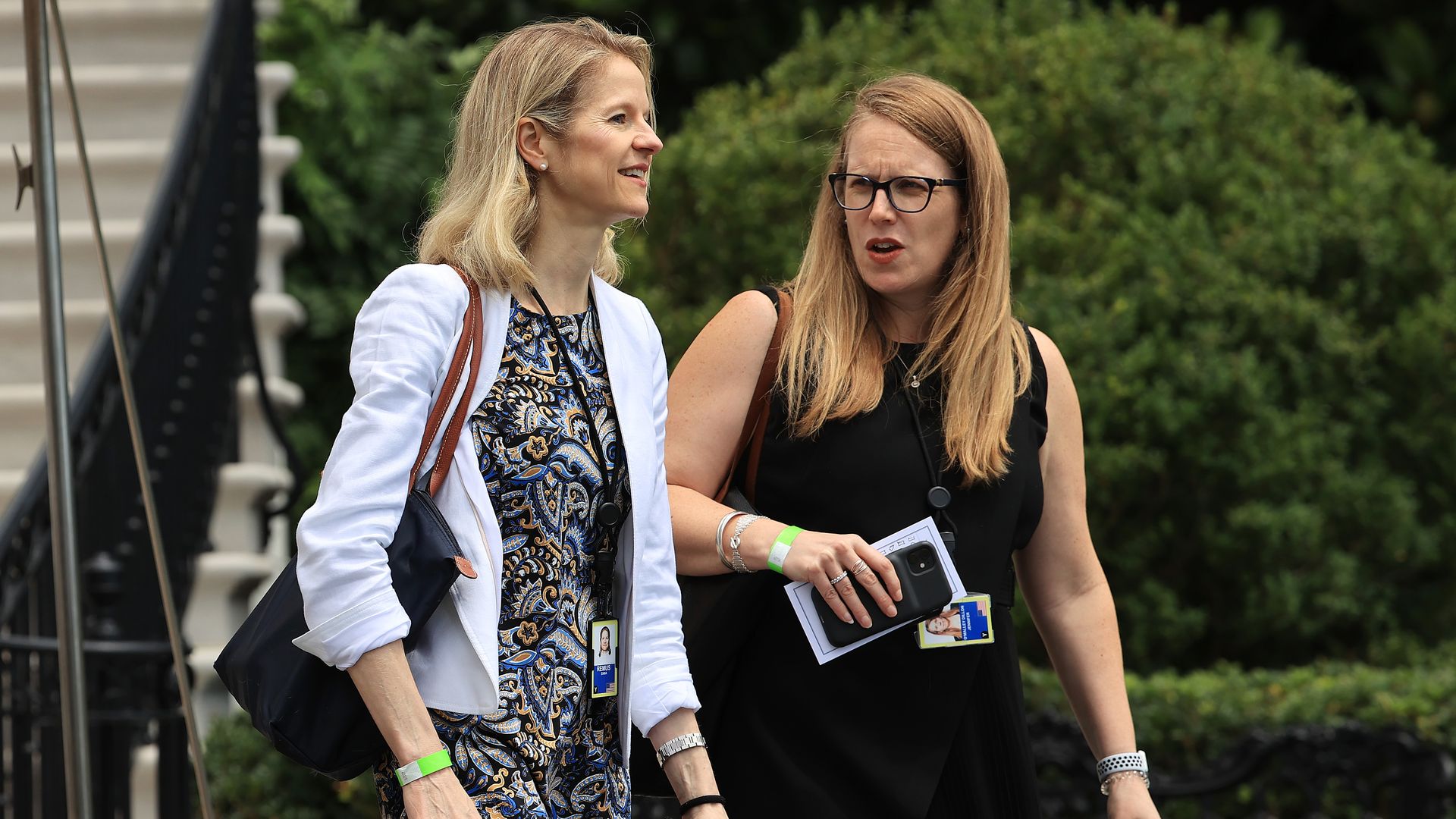 White House Deputy Chief of Staff Jenn O'Malley Dillon is seen leaving the White House with counsel Dana Remus.