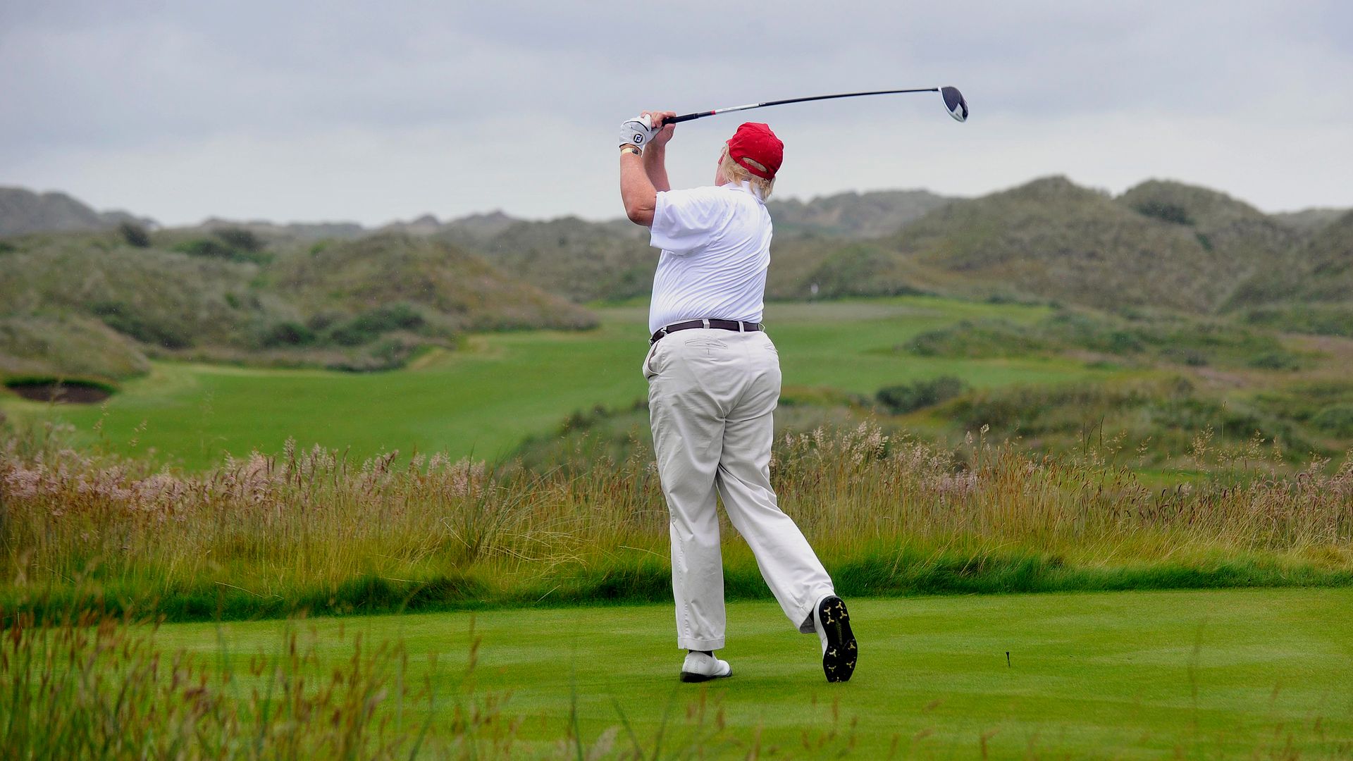 Trump golfing