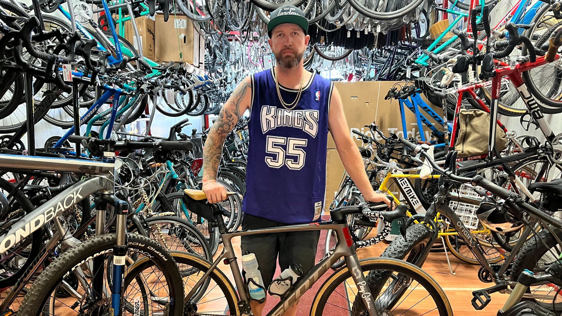 Jon Hughes owns the Downtown Ferndale Bike Shop near Detroit.