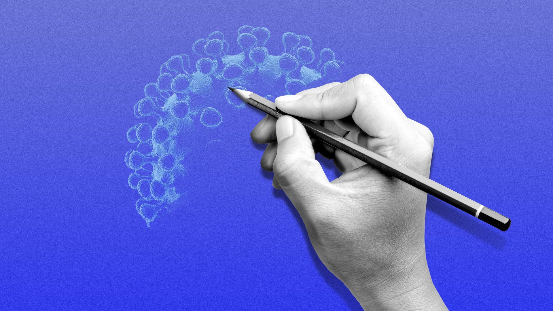 An illustration of a hand drawing